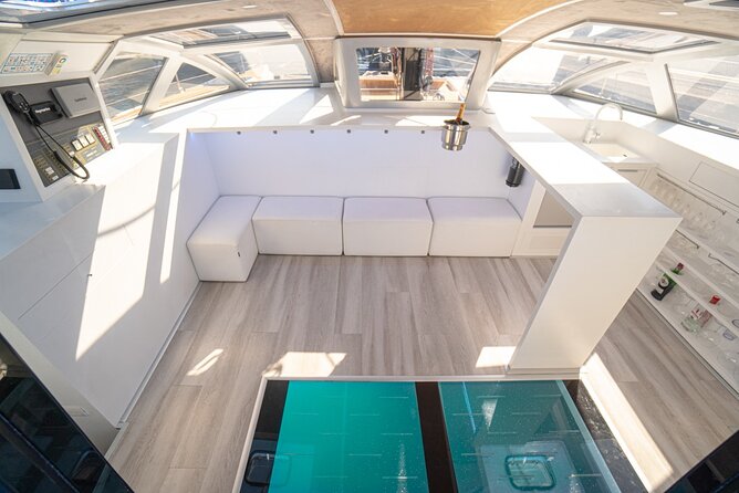 3 hrs. Whale Watching and Relaxing Chill Out Catamaran with glass floor - Lunch, drinks, and shaded seating