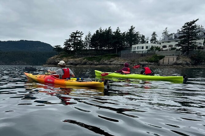 Cafes and Kayaks: Full Day Kayaking Adventure on Orcas Island - Following the Orcas Island coast toward Cascade Bay