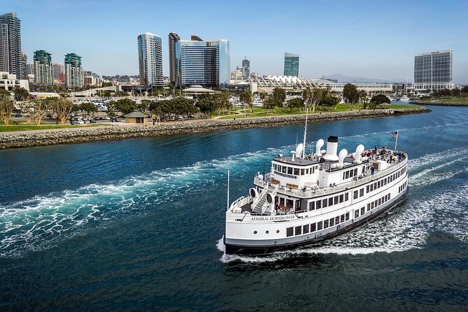 City Cruises San Diego: Whale and Dolphin Watching Adventure - Leaving Navy Pier and crossing San Diego Bay
