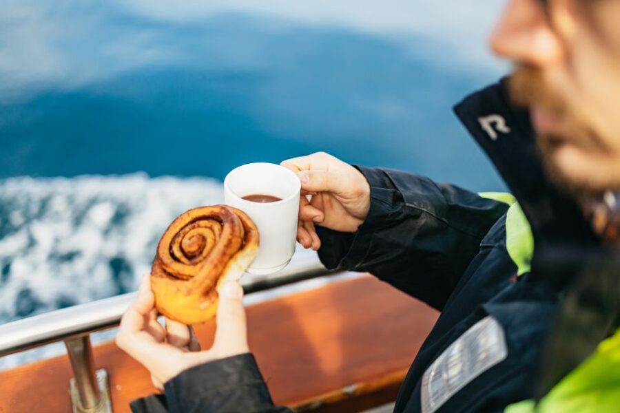 Húsavík: Whale Watching Tour with Guide - Hot chocolate and a cinnamon bun on the way home