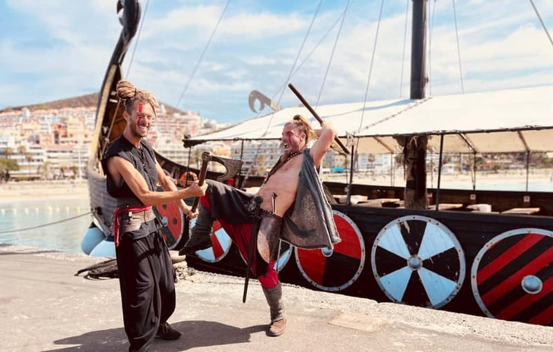 Los Cristianos: Whale Watching Cruise w/Swim Stop & Drinks - Viking stories, face paint, and a crew that keeps moving