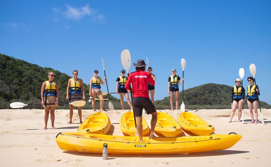 Noosa: Epic Whale Watching Ocean Kayak Tour & Beach 4X4 - A short break with snacks and beach time