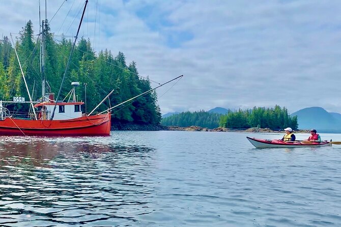 Orca Cove Sea Kayaking - Getting ready aboard the 57-foot catamaran