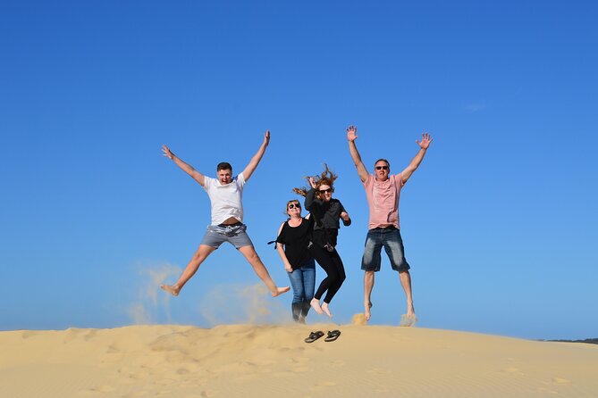 Port Stephens + Whale Watching + 4WD/Sandboarding ex Sydney - 4WD access takes you across the Stockton dunes