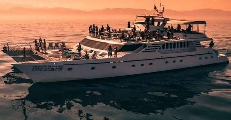 Puerto Vallarta: Mega Yacht Whale Watching Sunset Cruise - Searching Bahía de Banderas for whales