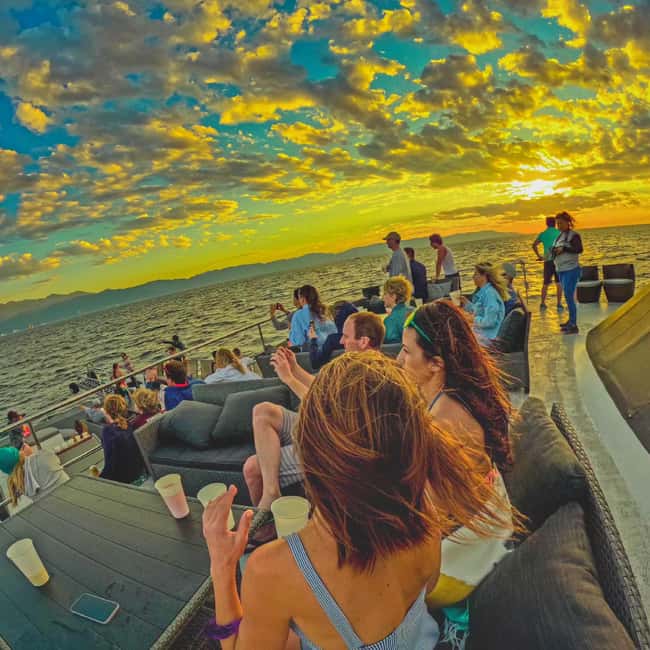 Puerto Vallarta: Mega Yacht Whale Watching Sunset Cruise - Snacks, guacamole, and a premium open bar