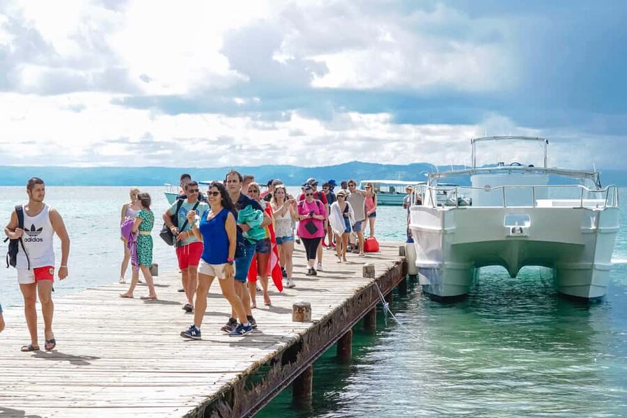 Samanà Whale Watching and Bacardi Island Tour From Bayahibe - Lunch and beach time at Cayo Levantado