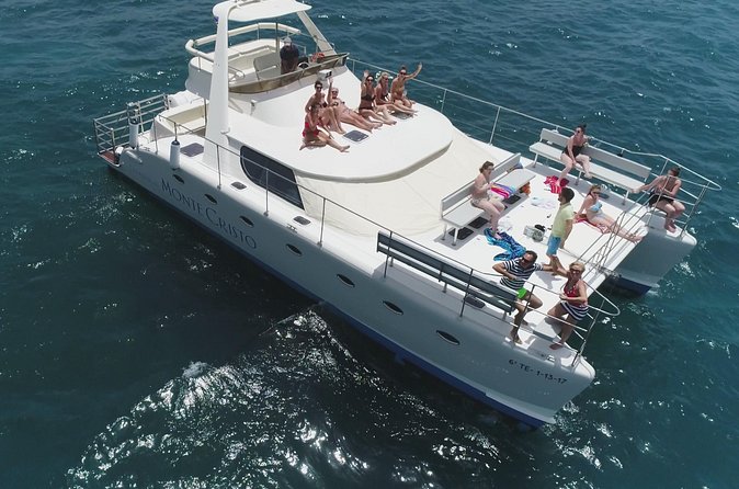 Whale and Dolphin Watching Catamaran with Transfer and Buffet - The swim and snorkel stop near Tenerife’s coast